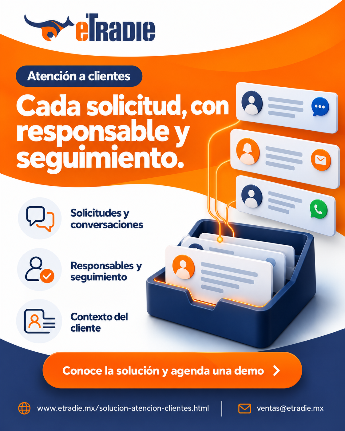 Brochure de Atención a clientes para compartir