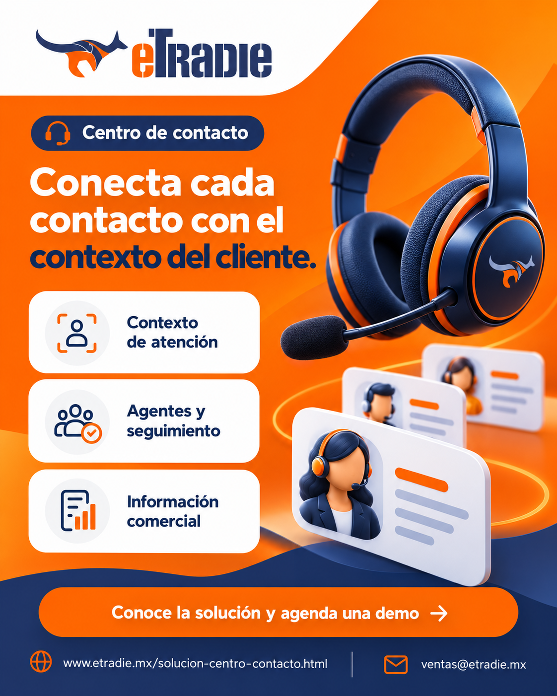 Brochure de Centro de contacto de eTradie