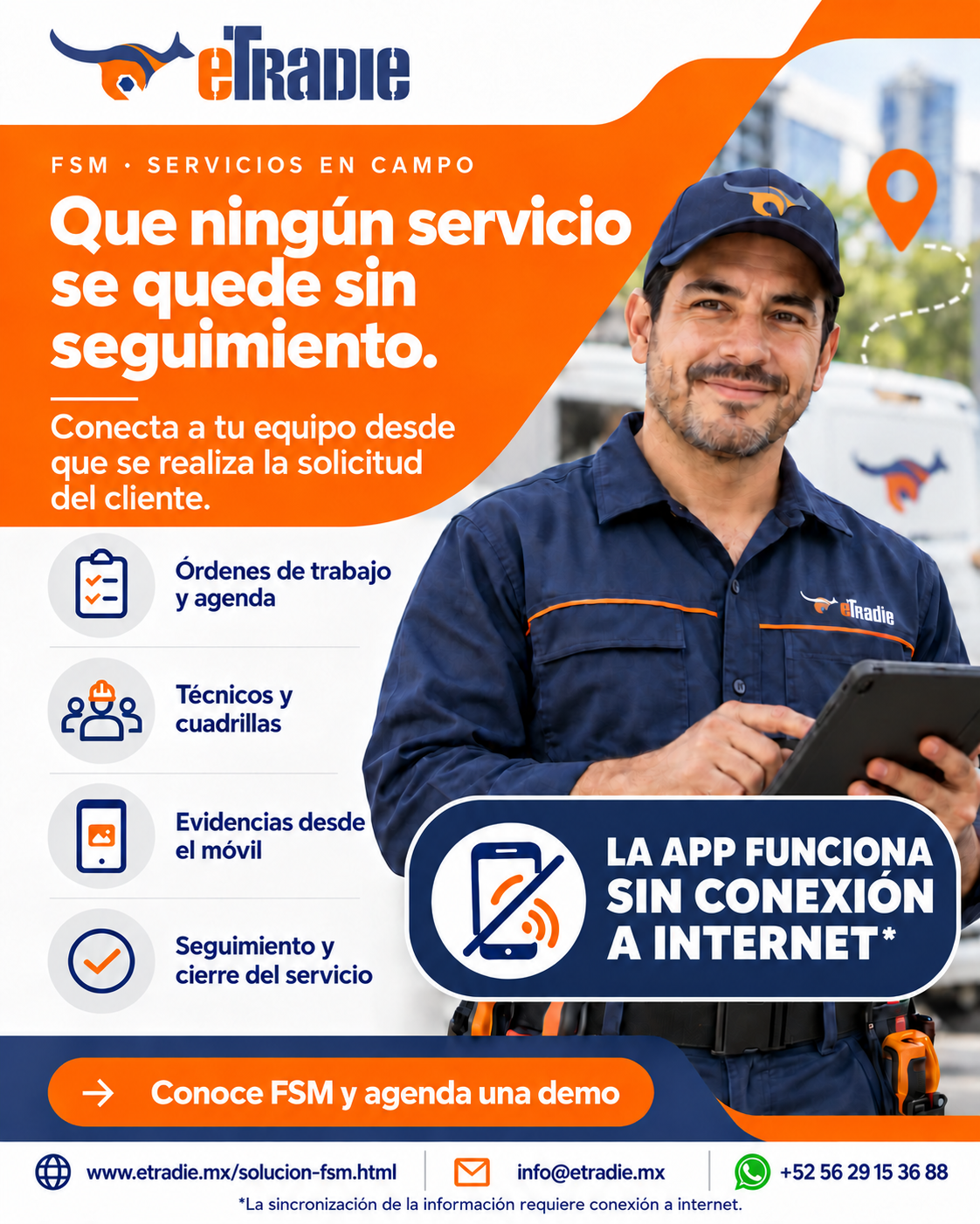 FSM eTradie: conecta a tu equipo desde la solicitud del cliente