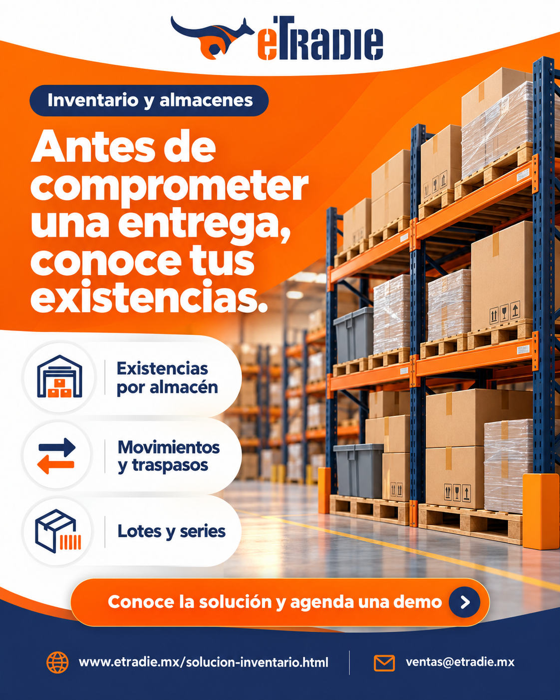 Brochure de Inventario y almacenes para compartir
