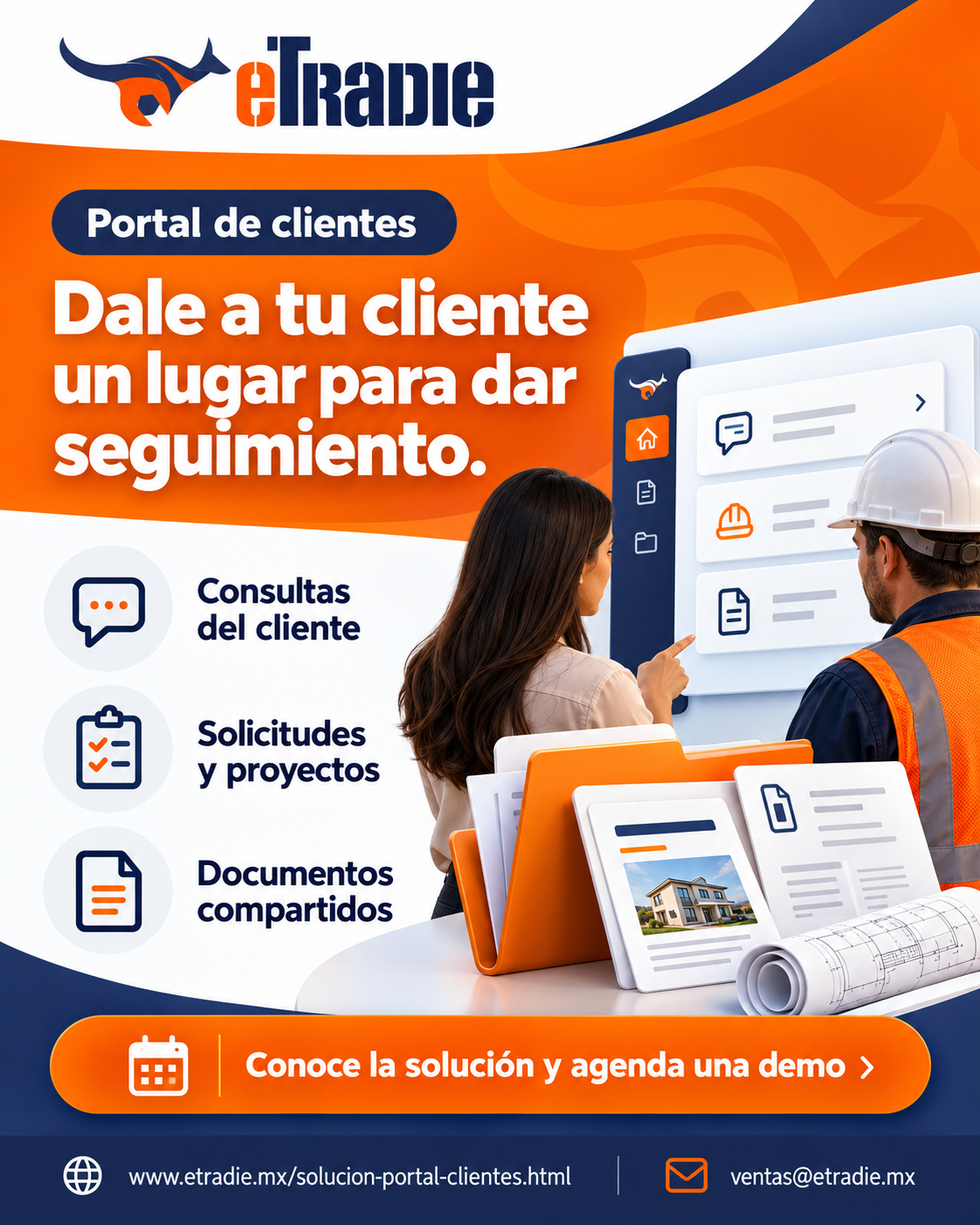 Brochure de Portal de clientes para compartir
