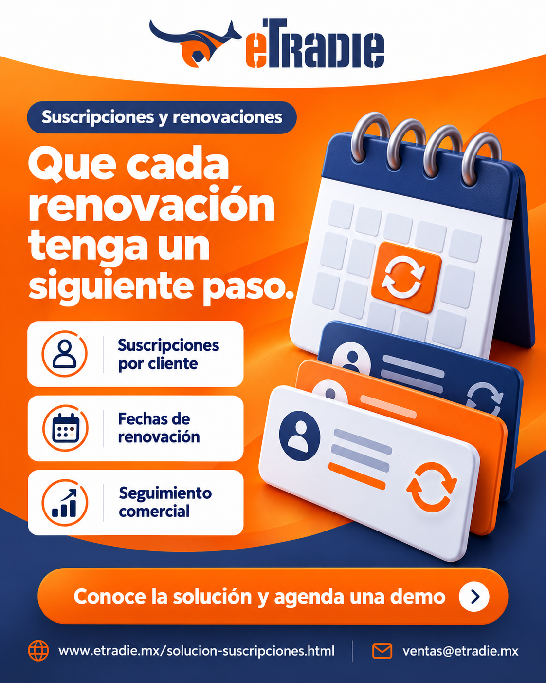 Brochure de Suscripciones y renovaciones de eTradie